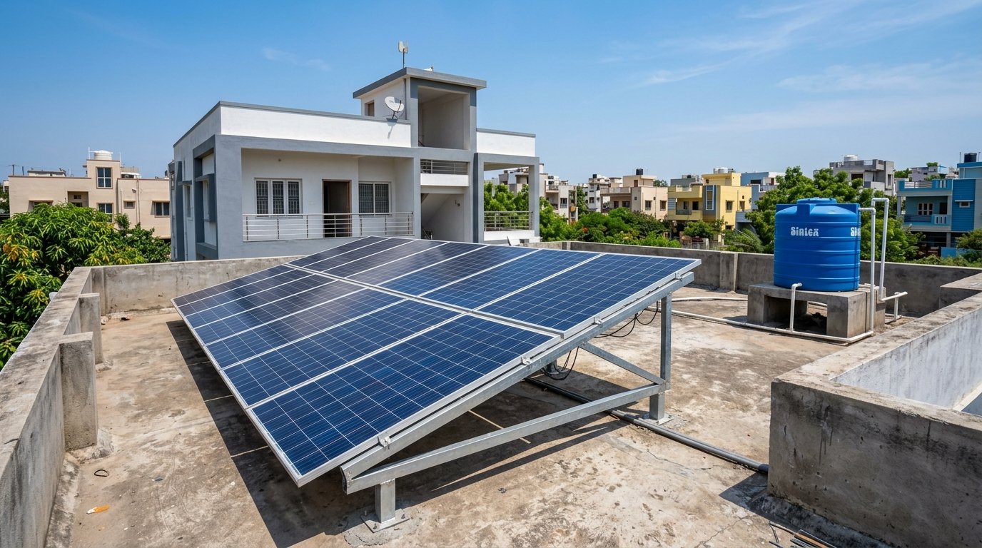 Premium rooftop solar installation